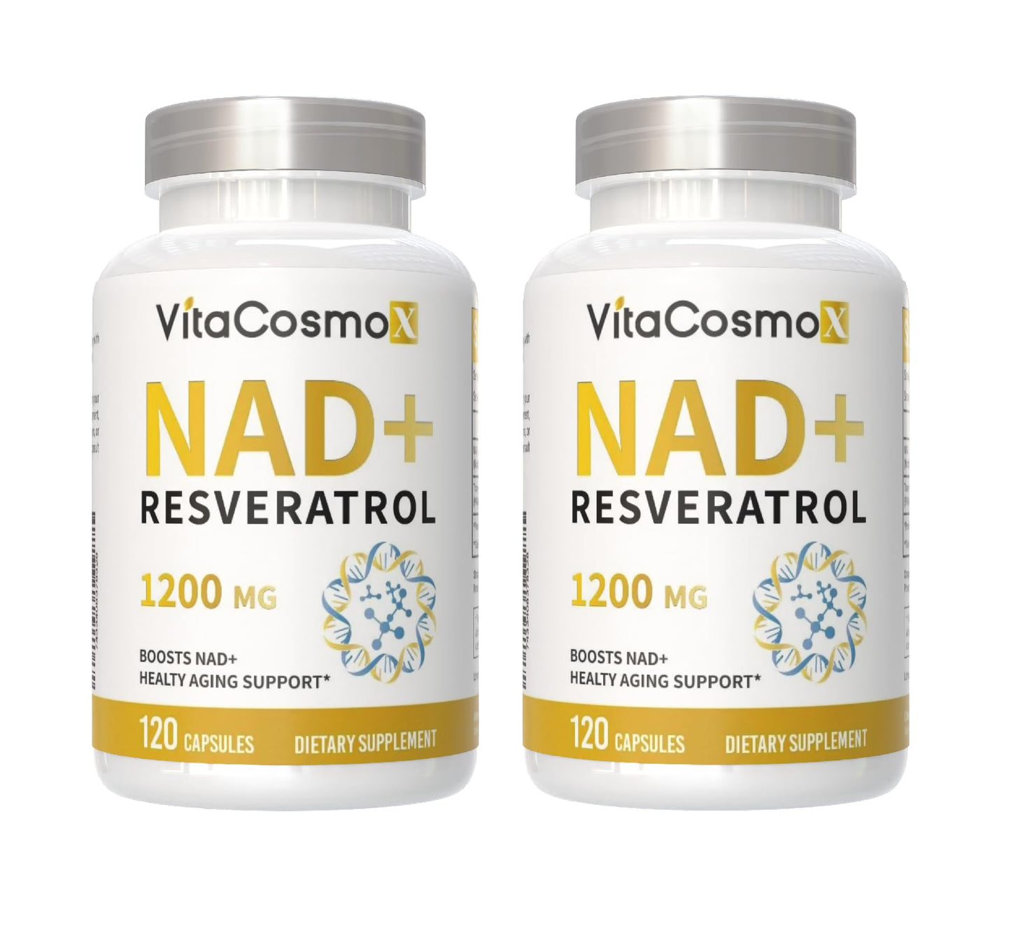 VitaCosmoX NAD+ Supplement 1,200mg per Serving Capsules, 240 Count