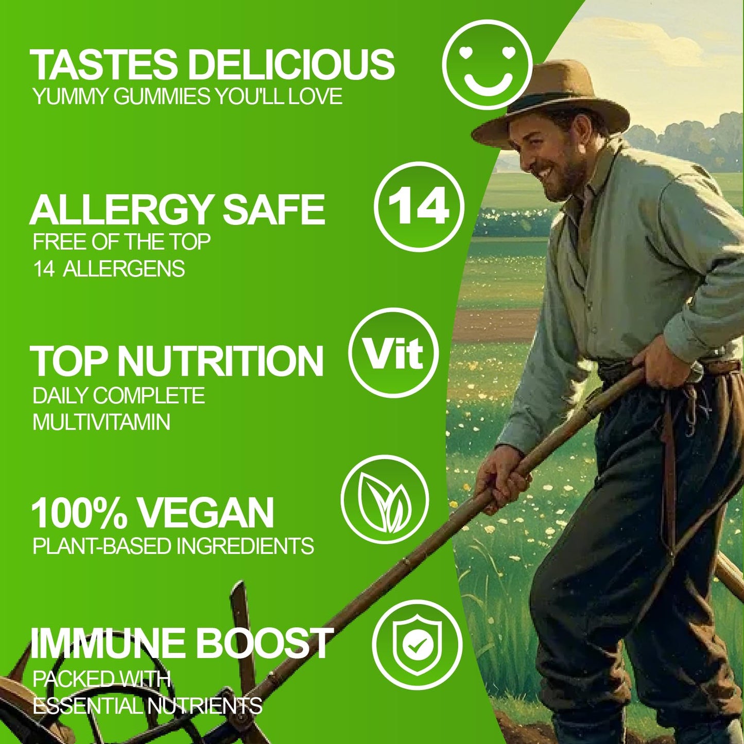 MEGNETA Supergreens Gummies 60 Gummies