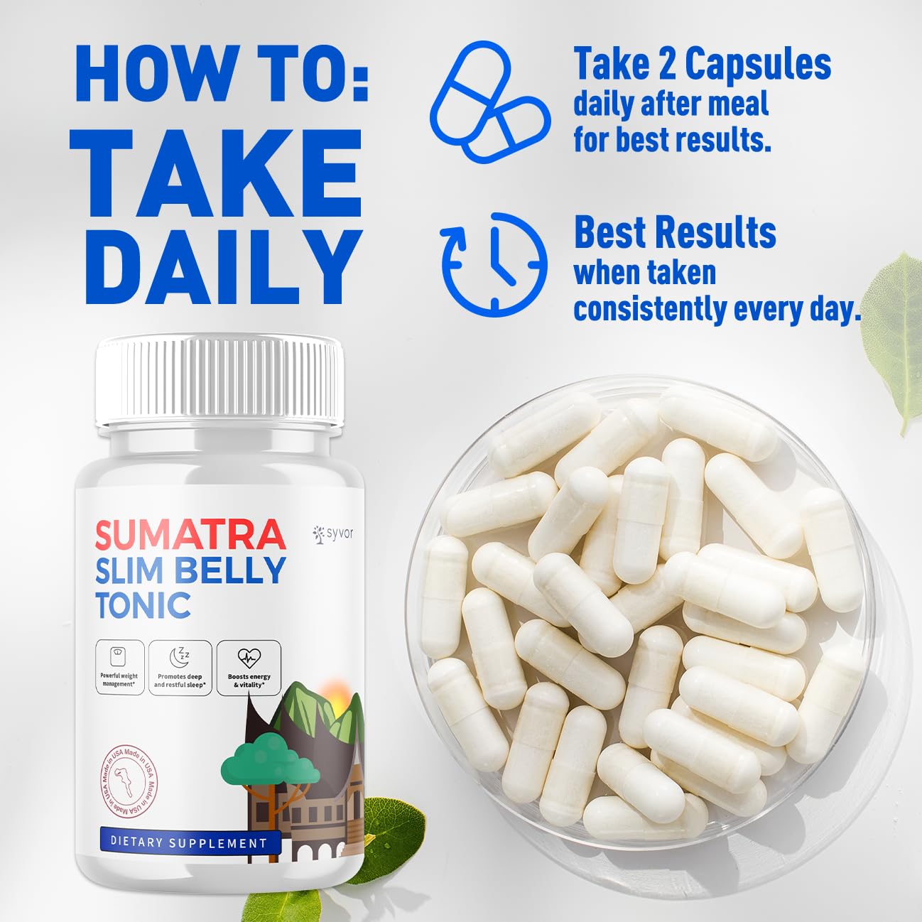 Syvor Sumatra SlimBelly Tonic Capsules 300 Capsules