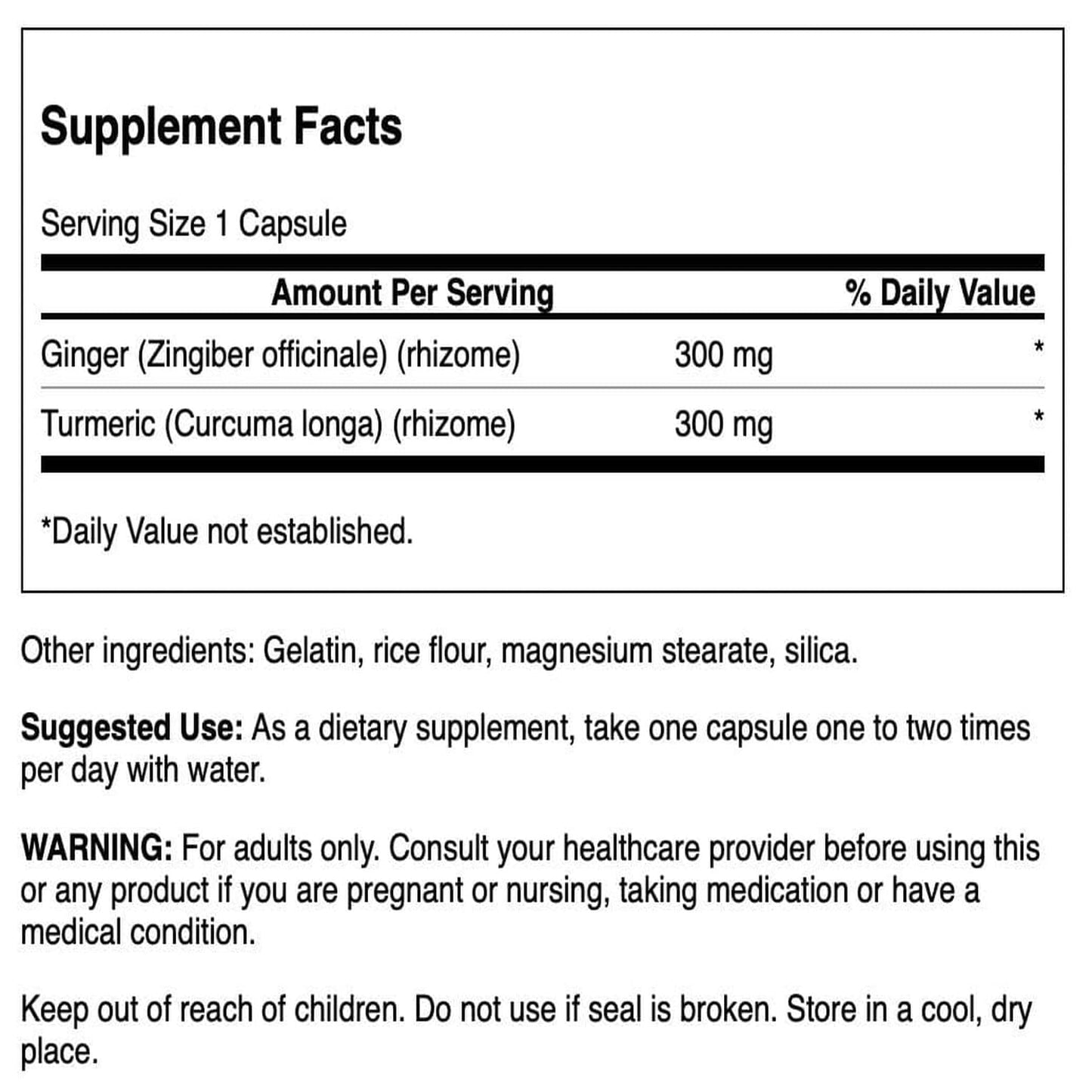 Swanson Full Spectrum Ginger & Turmeric 60 Capsules