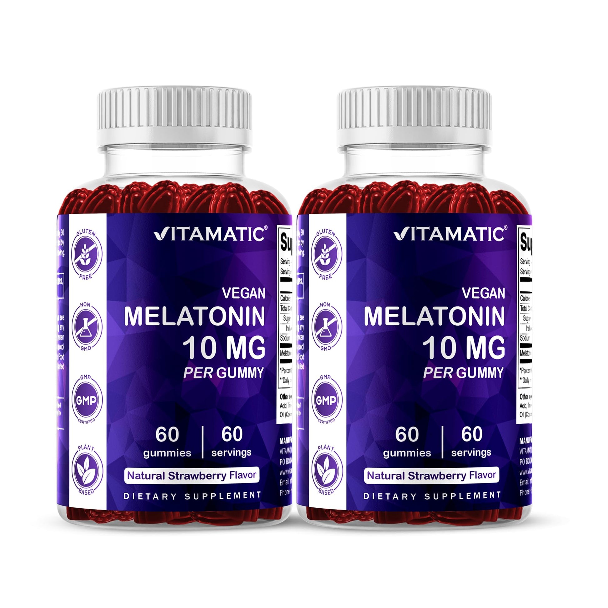 Vitamatic Melatonin 10 mg Vegetarian Gummies, 120 Gummies