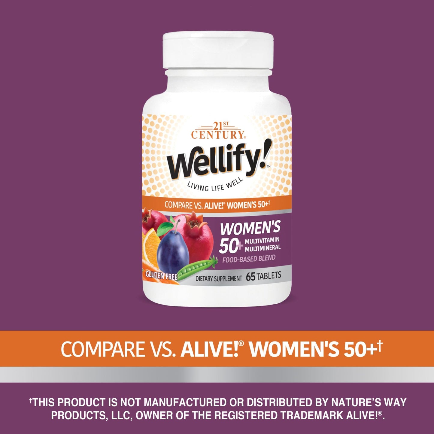 21st Century Wellify Women's 50+ Multivitamins with Minerals Tablet, 65 Count