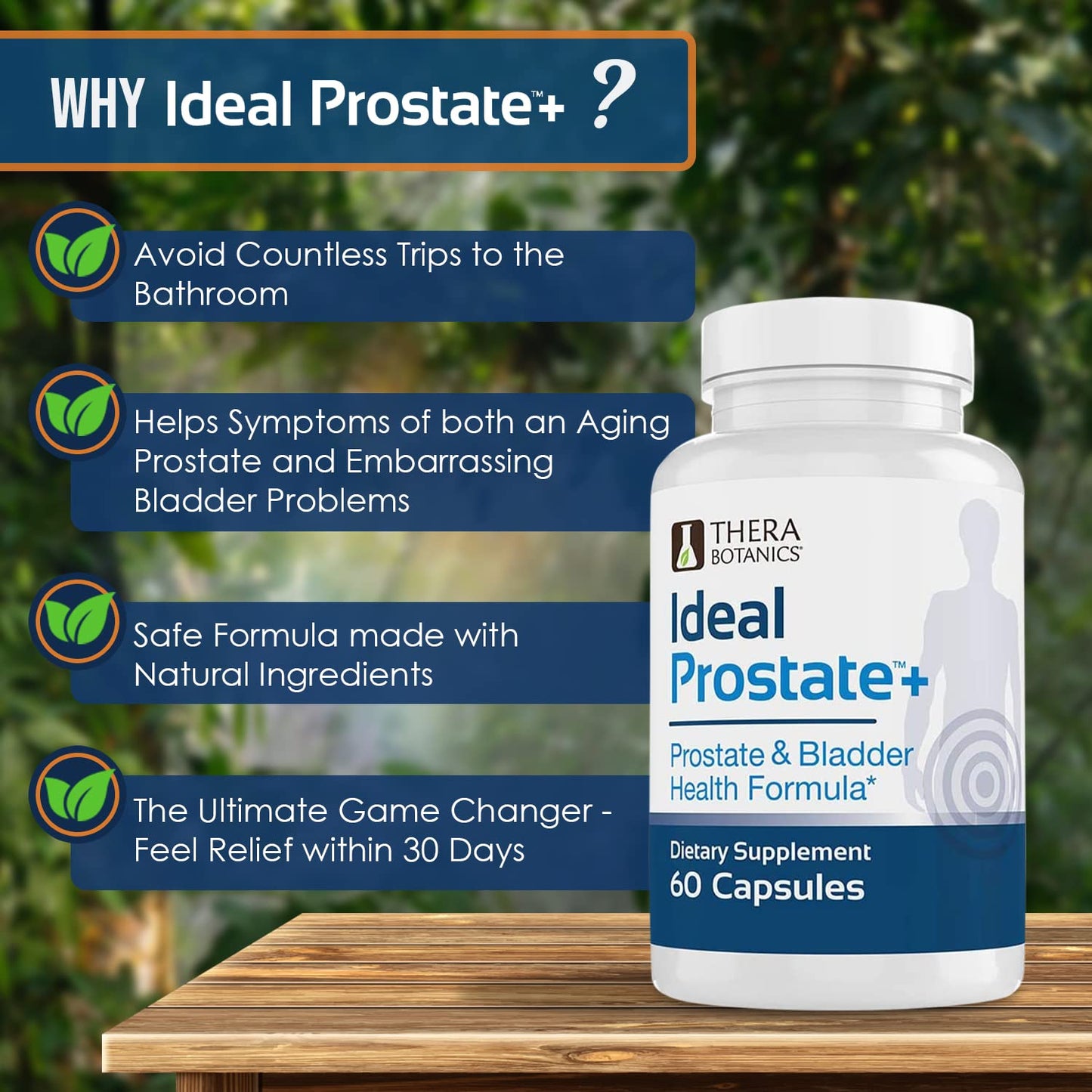 Therabotanics Ideal Prostate Plus Prostate & Bladder Support Beta Sitosterol Capsule, 60 Count