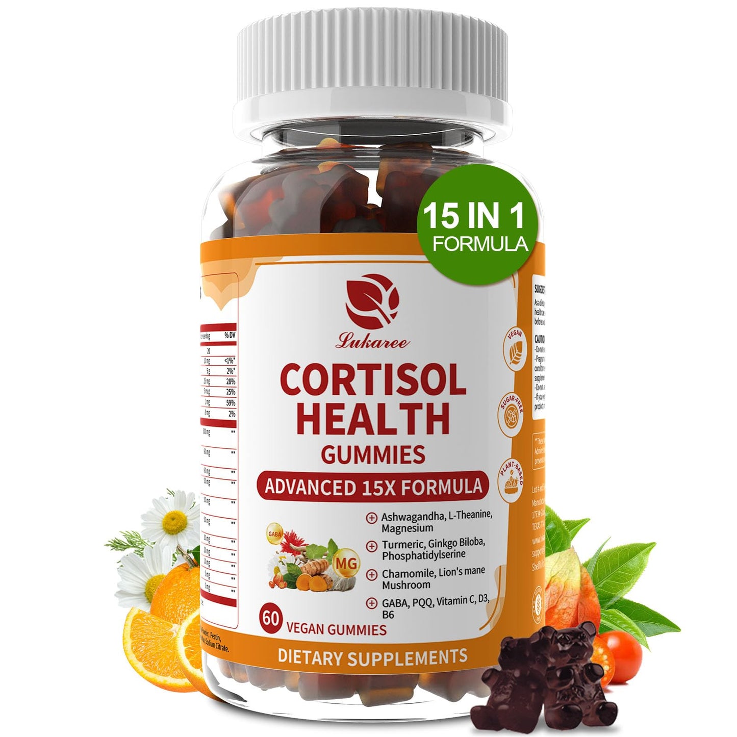 Lukaree Cortisol Gummies, 60 Count