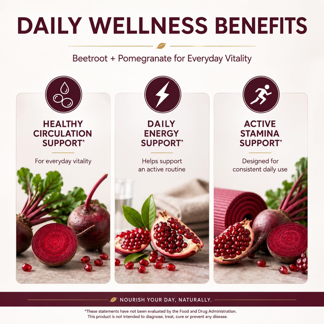 PURELYNUTRIENT Beetroot + Pomegranate Capsules, 90 Capsules