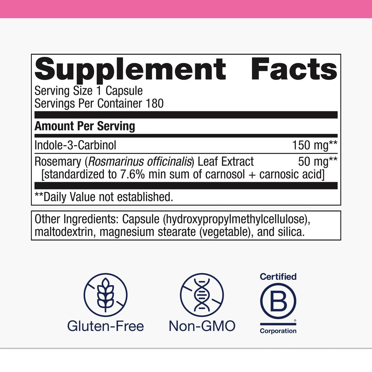 Metagenics Meta Indole-3-Carbinol Supplement Capsules 180