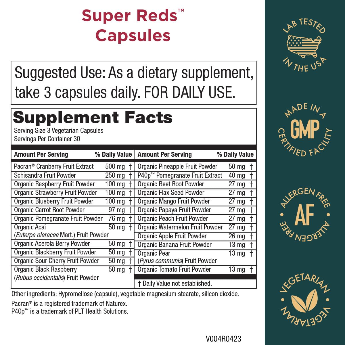 Purity Products Super Reds Capsules 180 Capsules