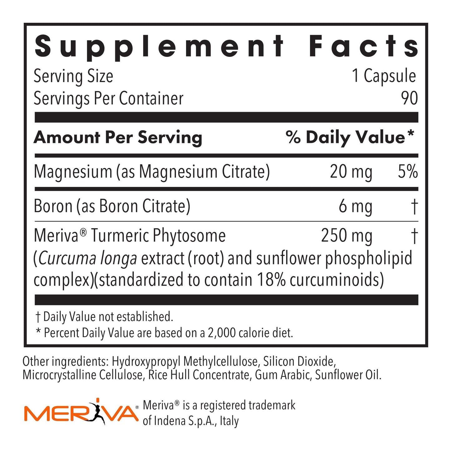 Allergy Research Group Boron Curcumin Complex Vegetarian Capsule, 90 Count