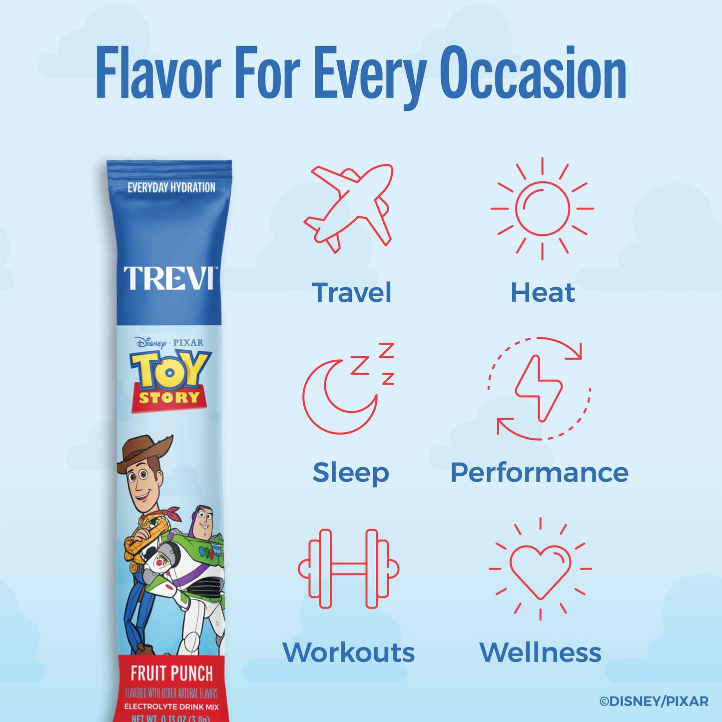 TREVI Electrolytes Powder Packets, Sugar Free Hydration Fruit Punch, 20 Pack