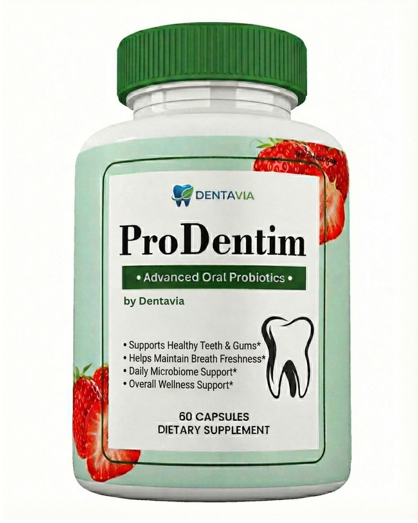 Dentavia ProDentim Oral Probiotic Supplement – 4 Strain Formula for Gum Wellness & Fresh Breath Support – Daily Oral Wellness Capsules – Non Chewable – 60 Capsules