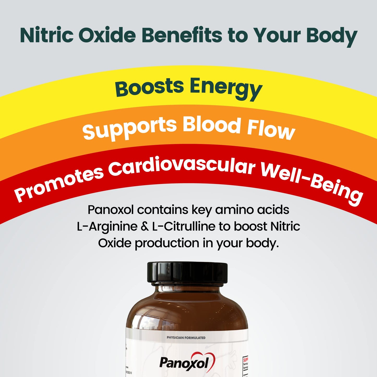 Panoxol Blood Pressure Supplements Nitric Oxide Capsule, 120 Capsules