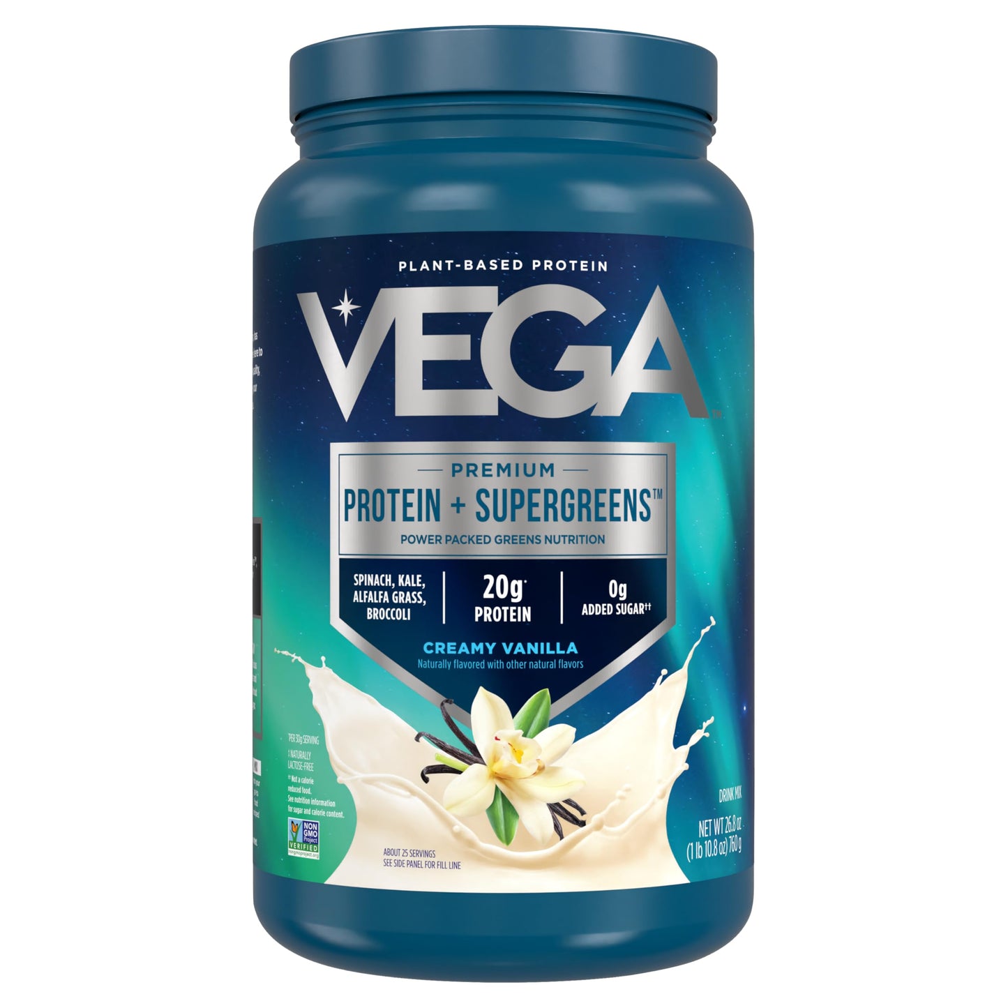 Vega Protein & Greens Bundle, Plant Based Protein Powder, 25 Servings Each, 2-Pack