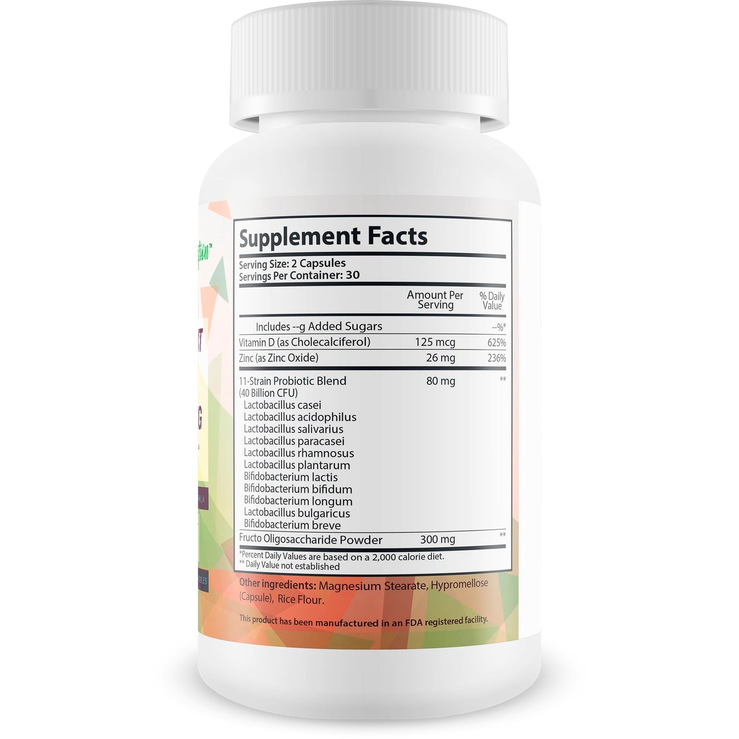New Vibrations Nutrition Pro Urgent Fungus Destroying Probiotic Capsules, 60 Count