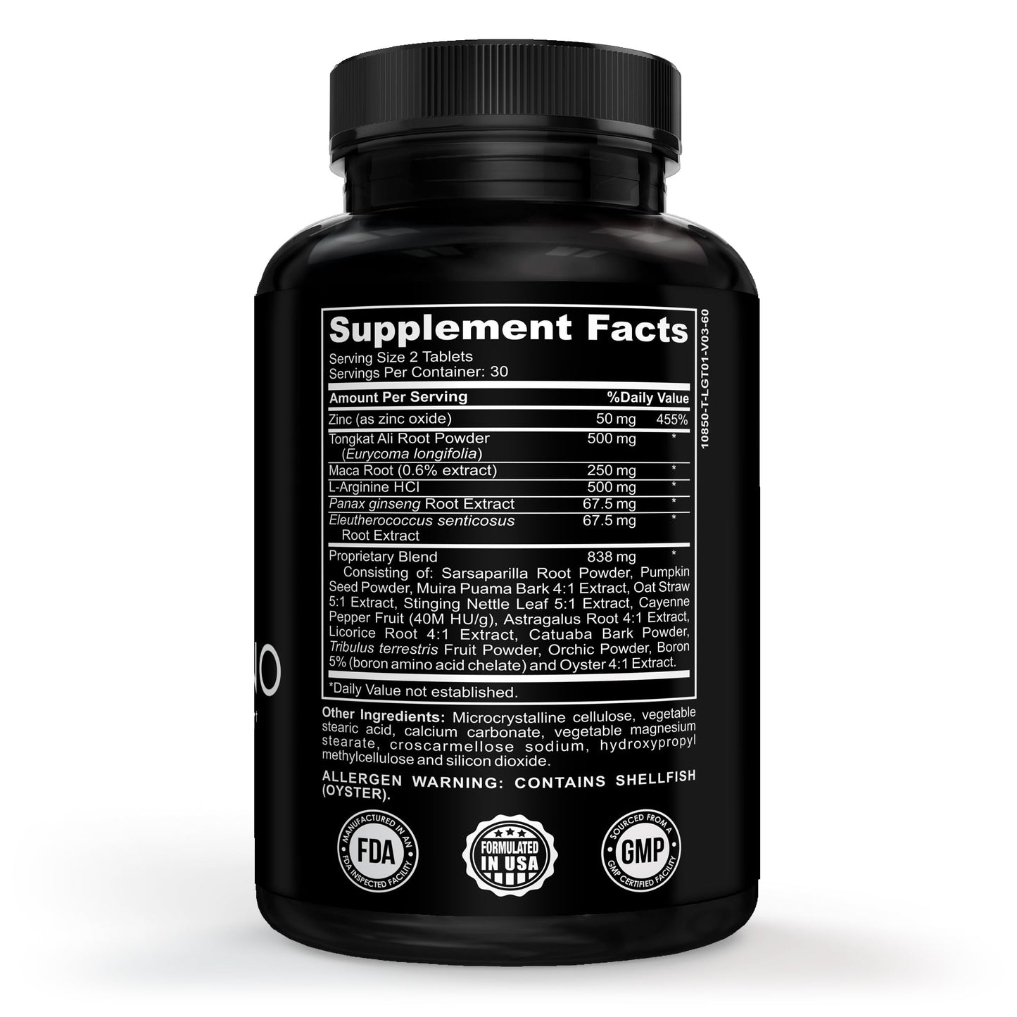 KUR Live Simply Masculino Male Enhancing Supplement Tablets, 60 Count