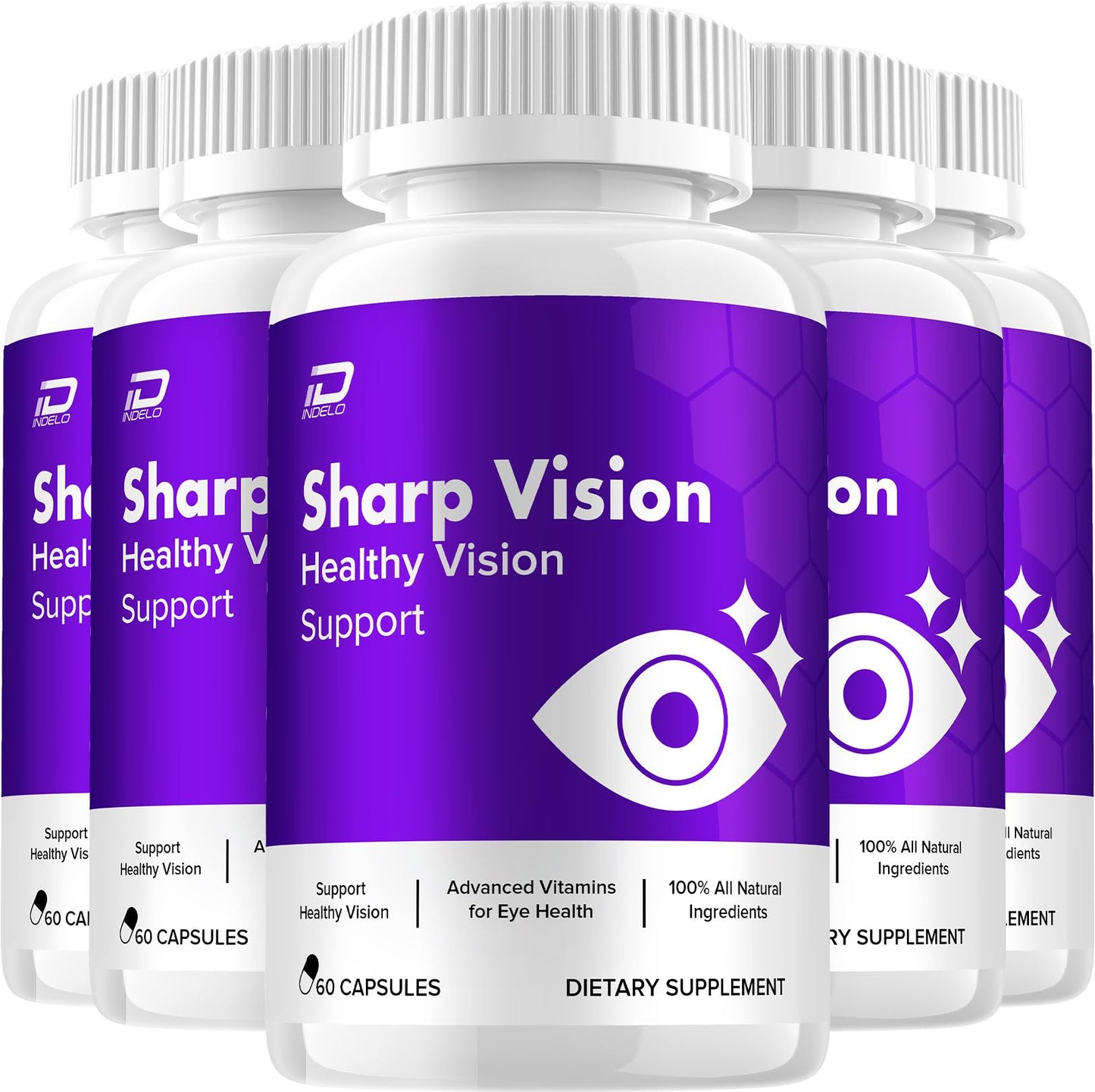 Indelo Sharp Vision Capsule Supplement, 300 Capsules