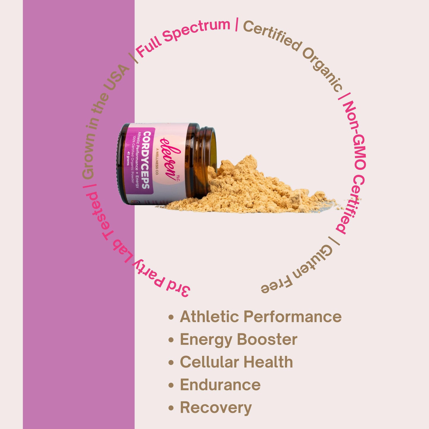 ELEVEN TLC A WELLNESS CO Cordyceps Mushroom Powder 1.45 oz
