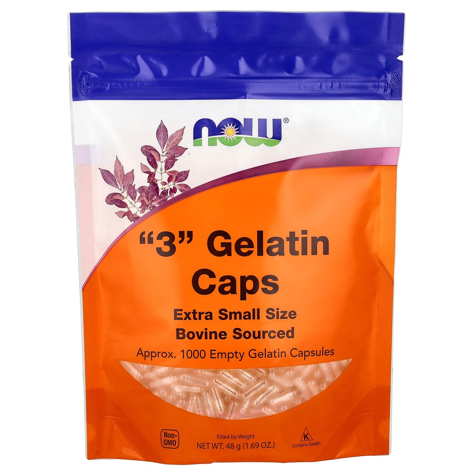 NOW Foods Empty Gel Caps #3 Capsule, 1 Count