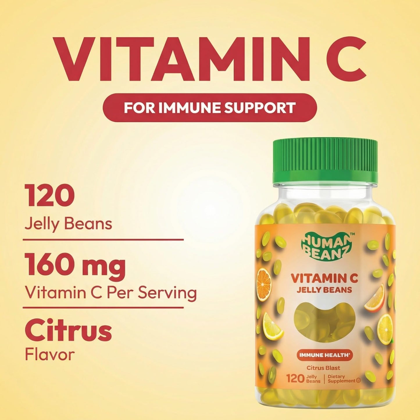 Human Beanz Vitamin C Jelly Bean Gummies Gummy 120