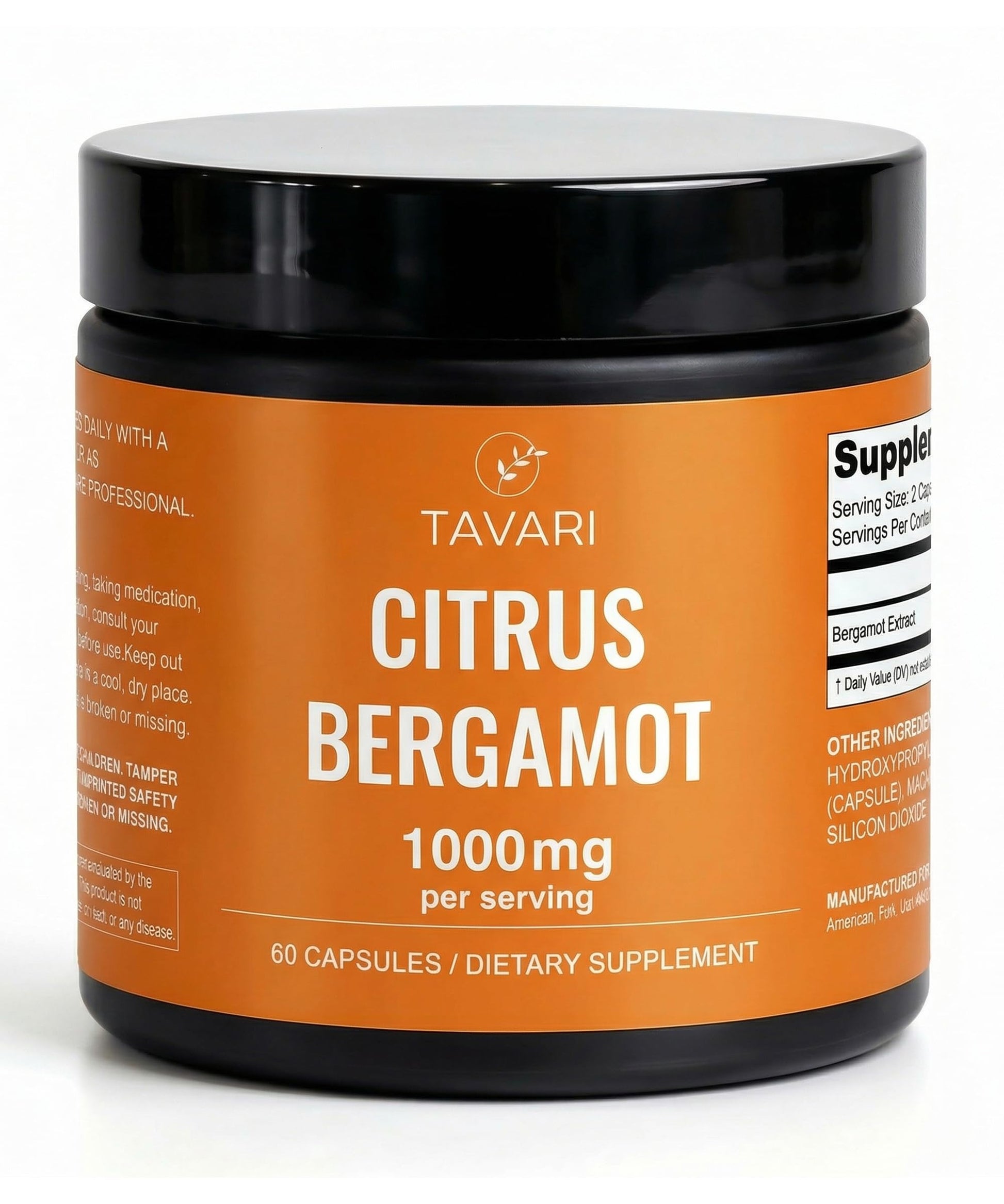 TAVARI Citrus Bergamot 1000mg Capsule 60 Count