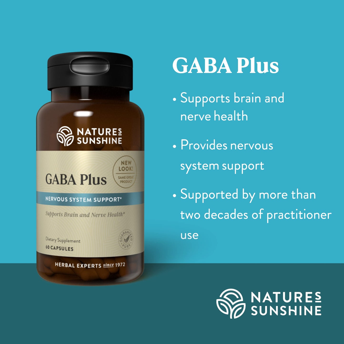 Nature's Sunshine GABA Plus Capsules 60 Count