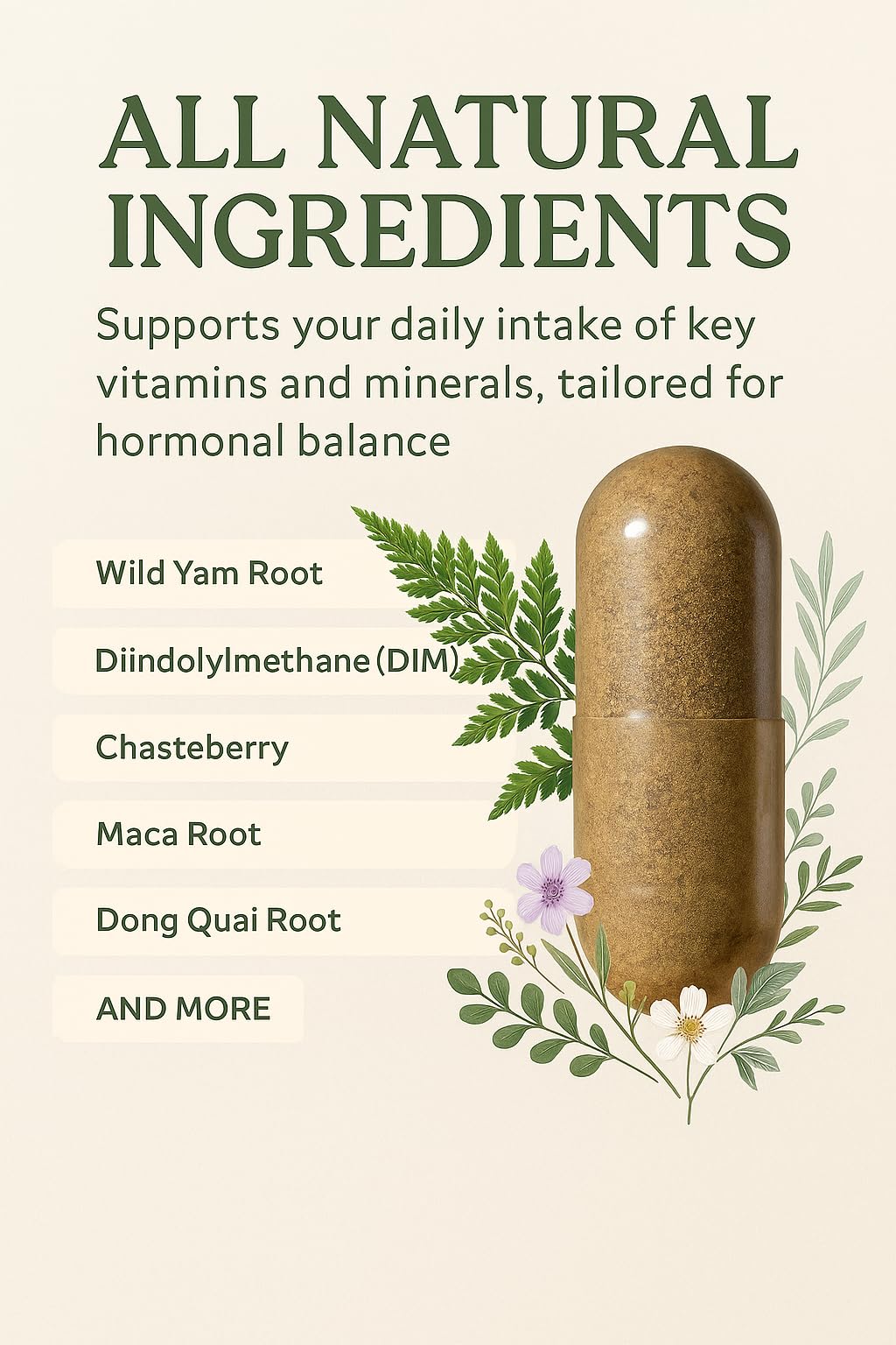 Generic HormonaEase Women’s Wellness Supplement – Vegan Hormonal Balance, Mood & Energy Support with Maca Root & Dong Quai 60 Capsules