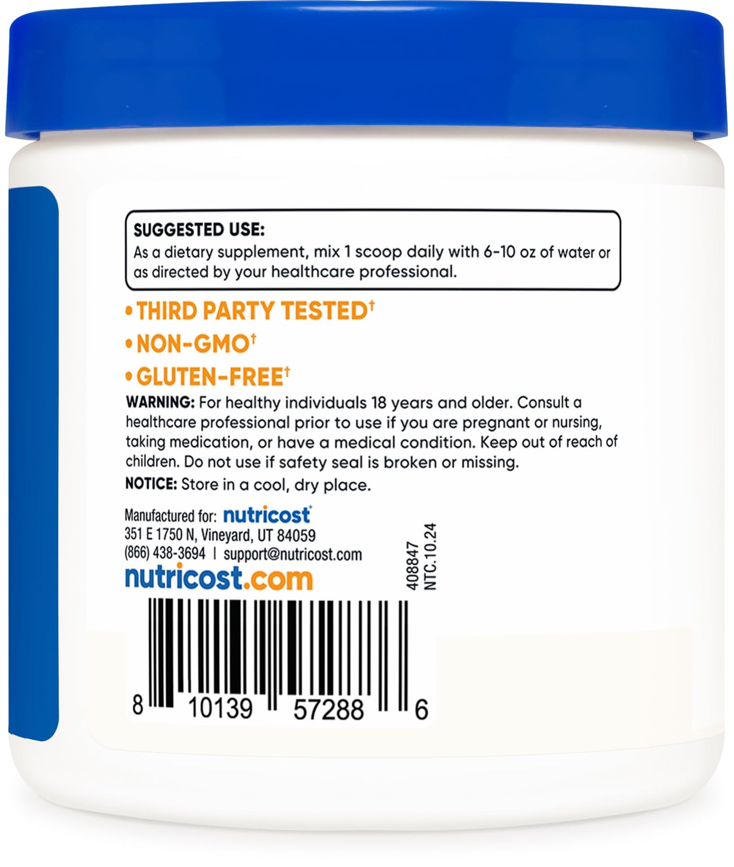 Nutricost N-Acetyl L-Tyrosine (NALT) Powder 3.6 Ounce