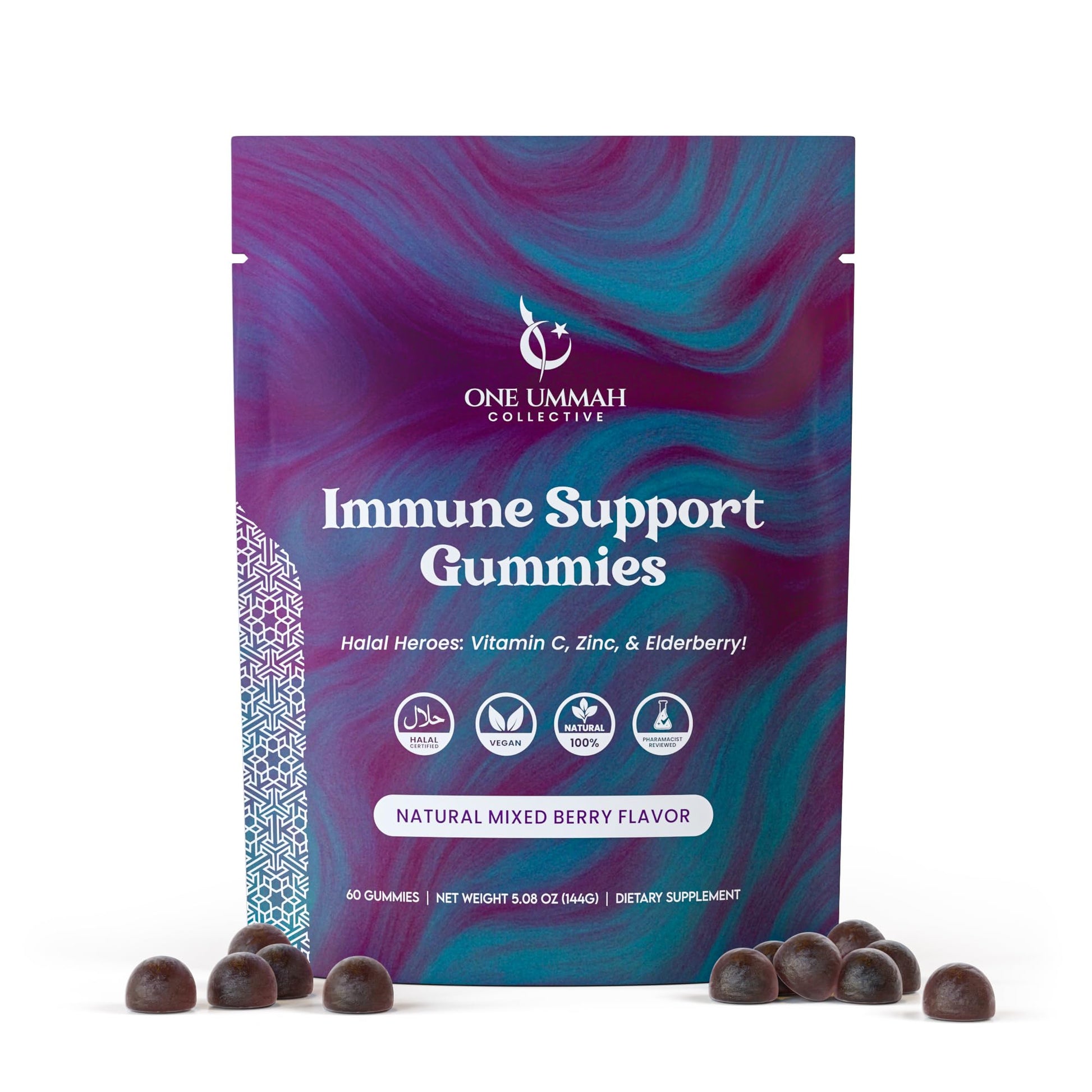 One Ummah Immune Support Gummies, 60 Vegan Gummies