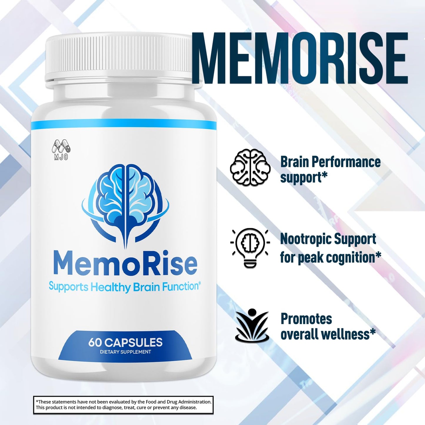 MJO Memo Rise Capsules, 300 Capsules