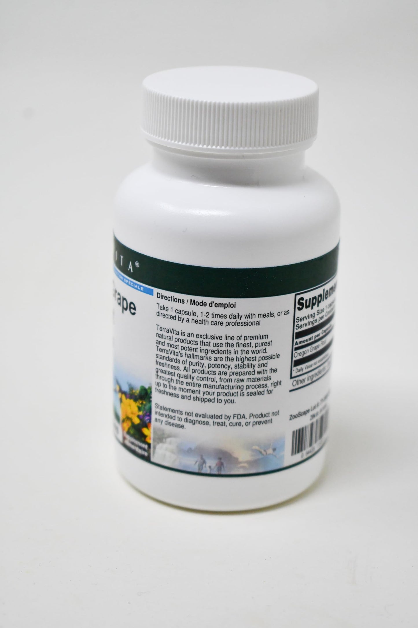 Terravita Oregon Grape Root 450 mg Capsule, 300 Capsules