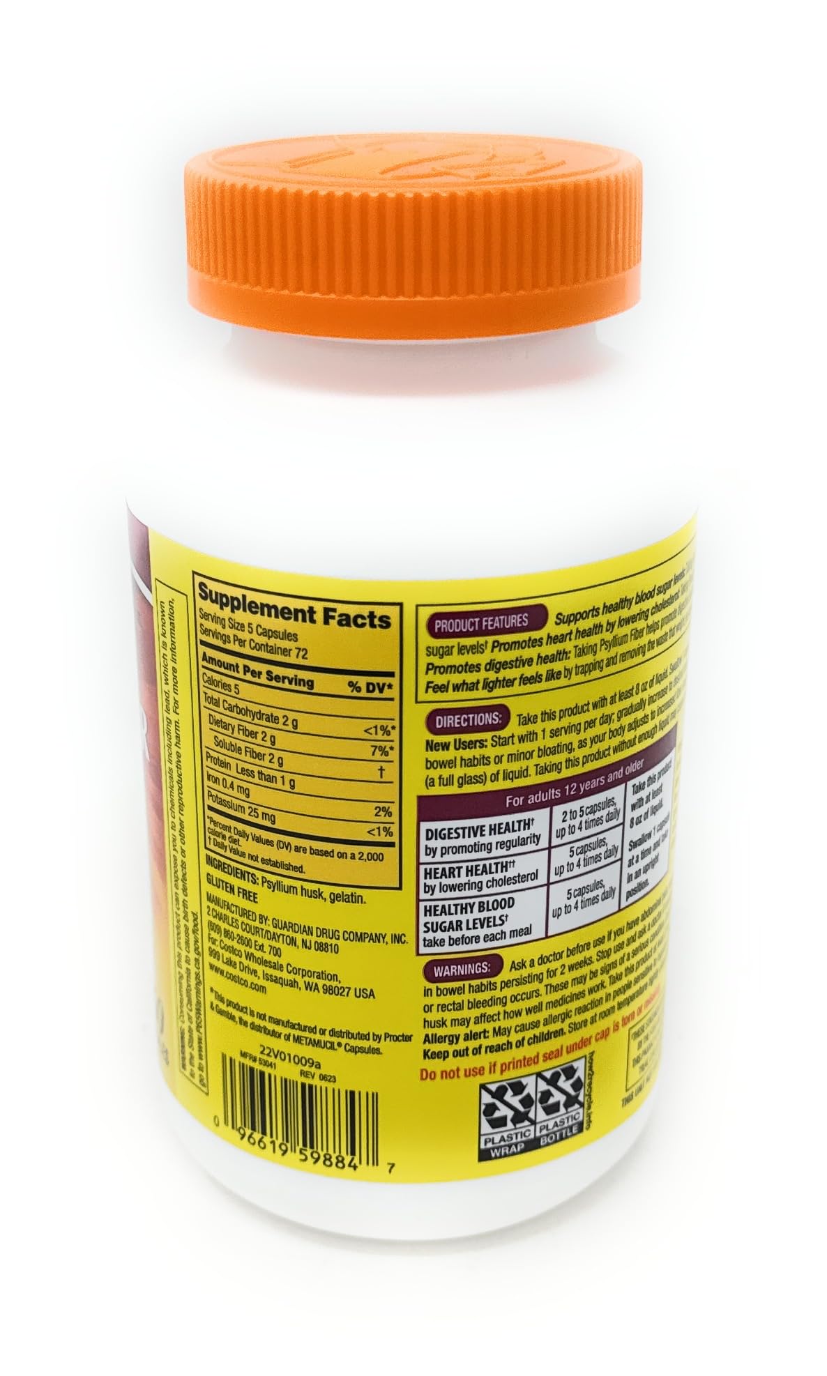 Kirkland Fiber Capsules for Regularity, 360 Capsules