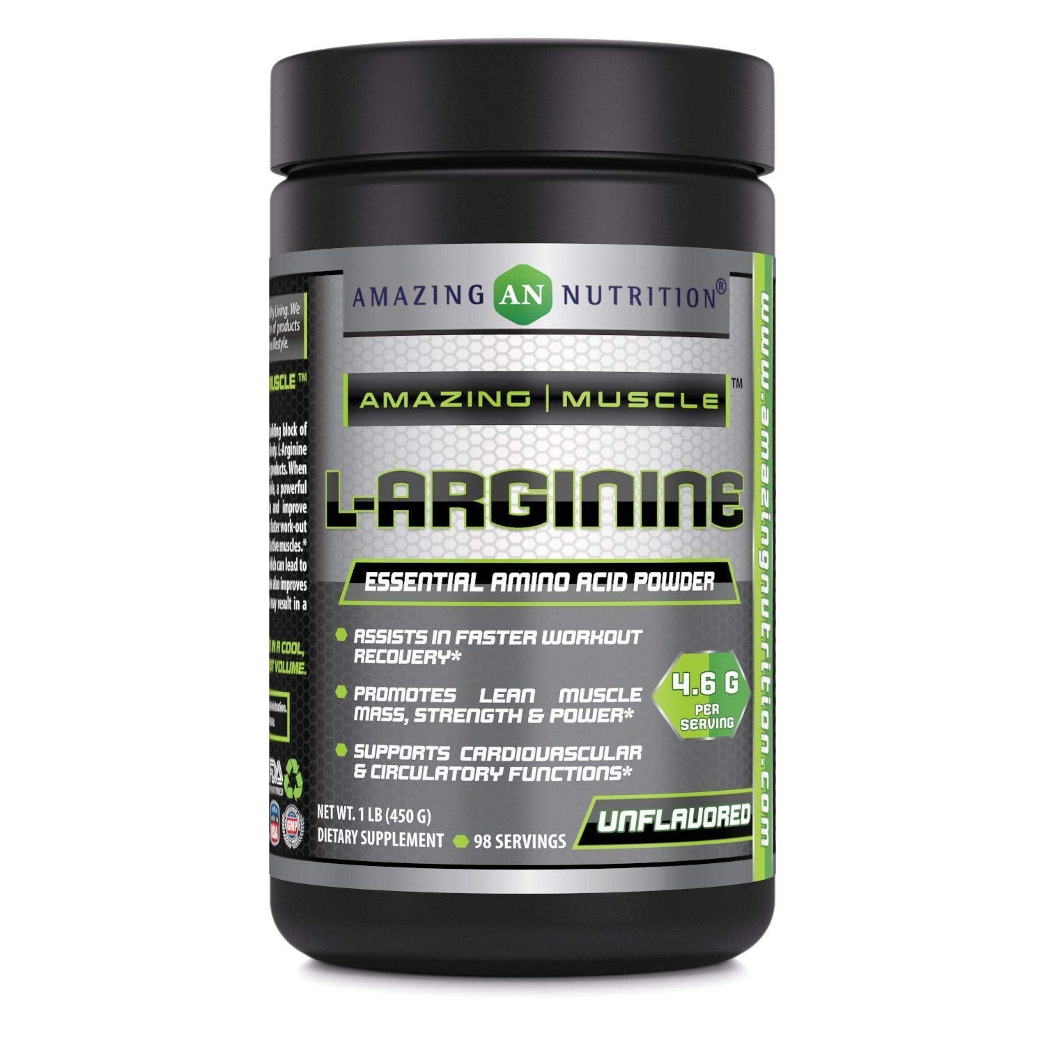 Amazing Nutrition Amazing Muscle L-Arginine Essential Amino Acid Powder, 1 lb