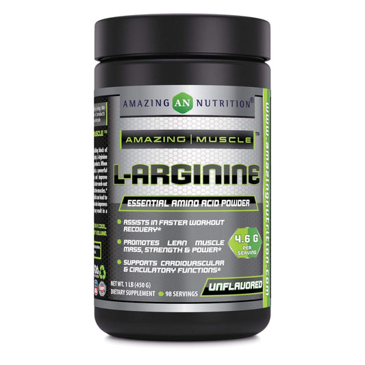 Amazing Nutrition Amazing Muscle L-Arginine Essential Amino Acid Powder, 1 lb