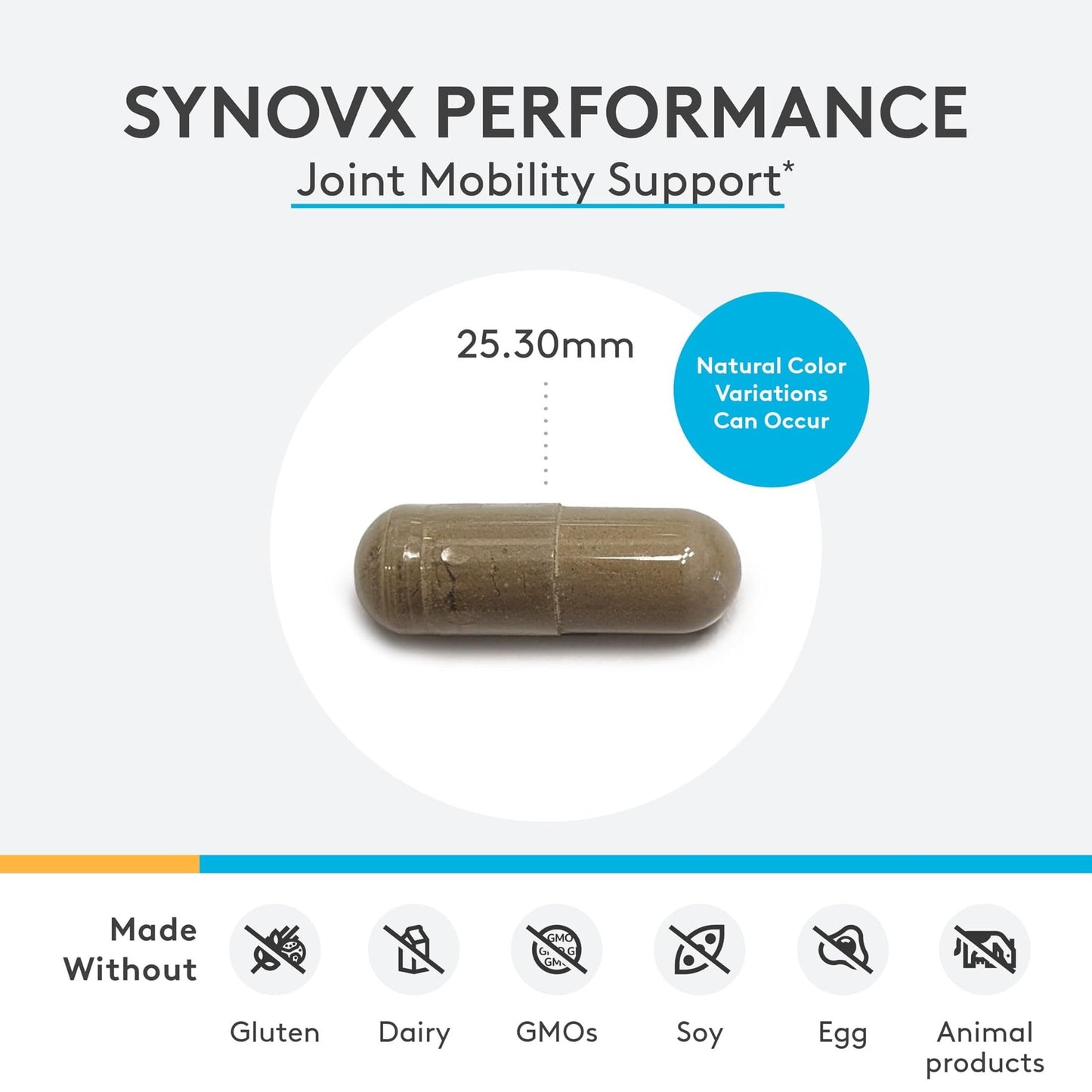 XYMOGEN SynovX Performance - Joint Mobility Support - Active Adult Joint Support Supplement with Boswellia Serrata Extract & Turmeric 60 Capsules