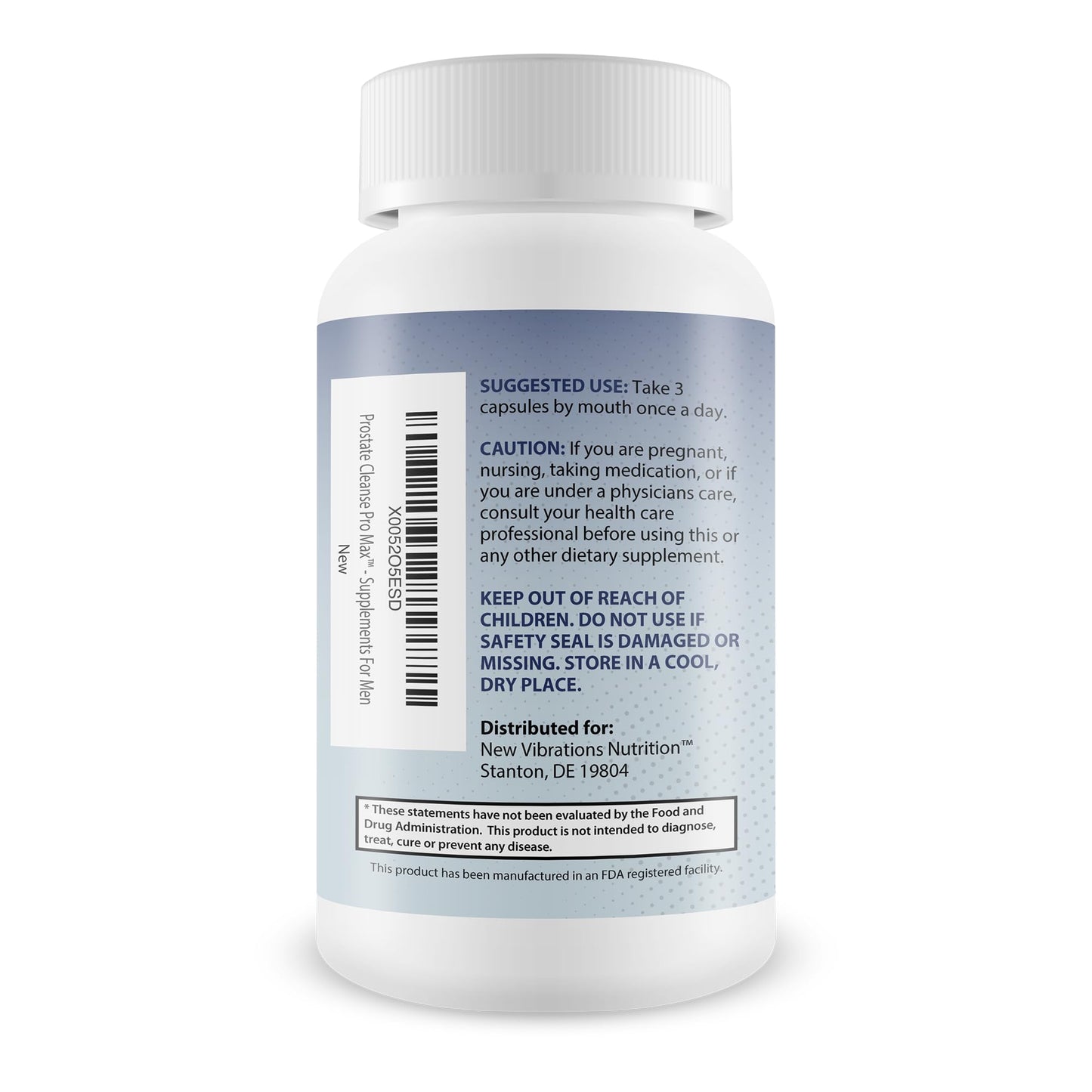 New Vibrations Nutrition Prostate Cleanse Pro Max Capsule 90