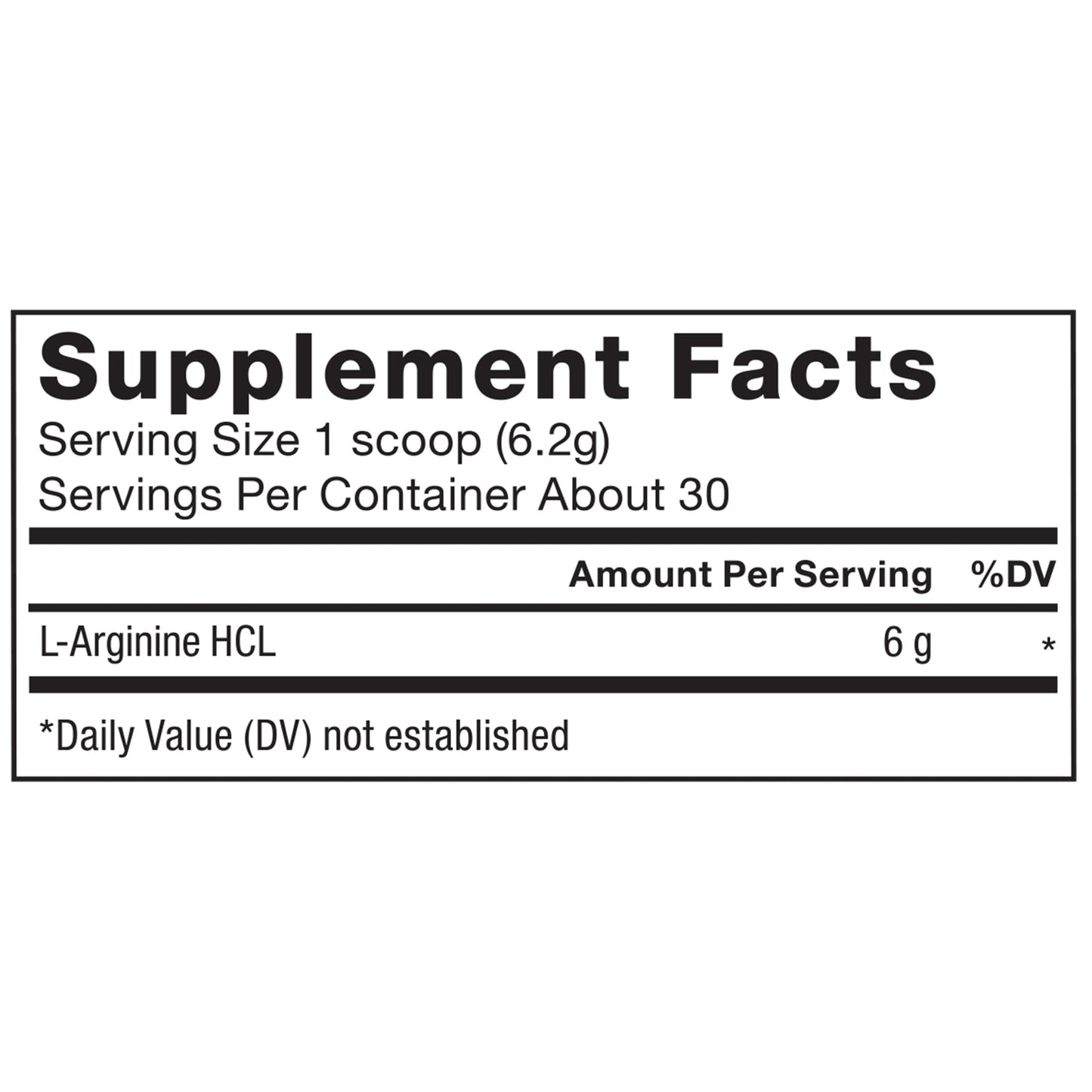Force Factor L Arginine HCL Powder 6000mg, 6.35 Ounce