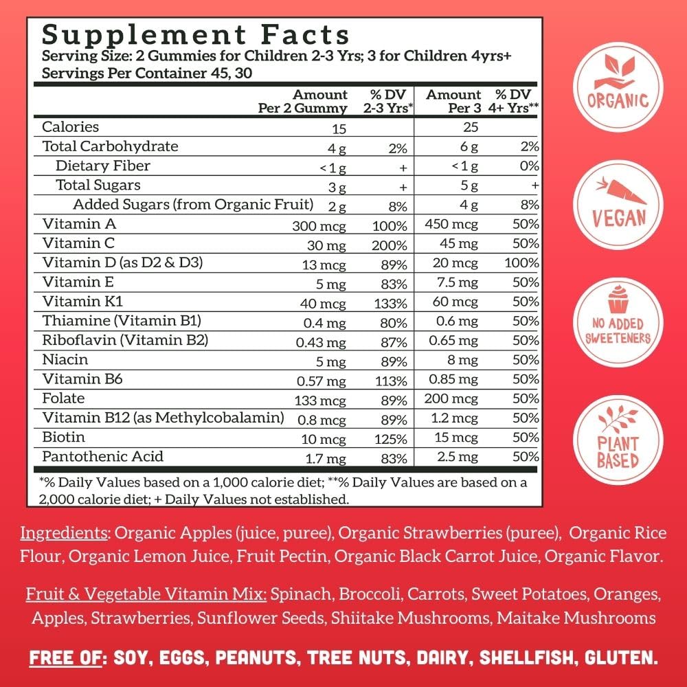 Llama Naturals Kids Multivitamin and Probiotic and Prebiotics Gummies, 150 Gummies