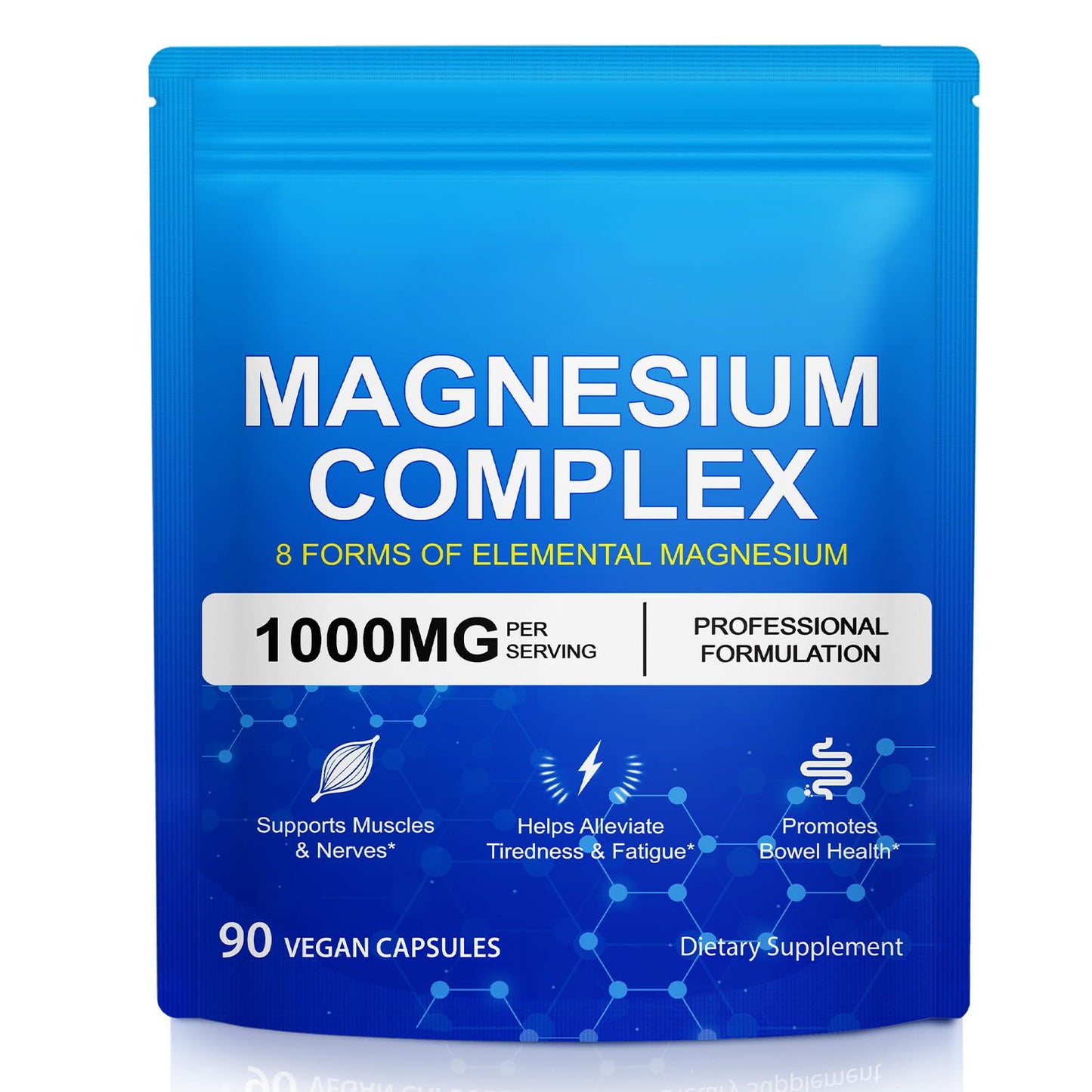PENFOVE Magnesium Glycinate Capsules 1000mg, 90 Count