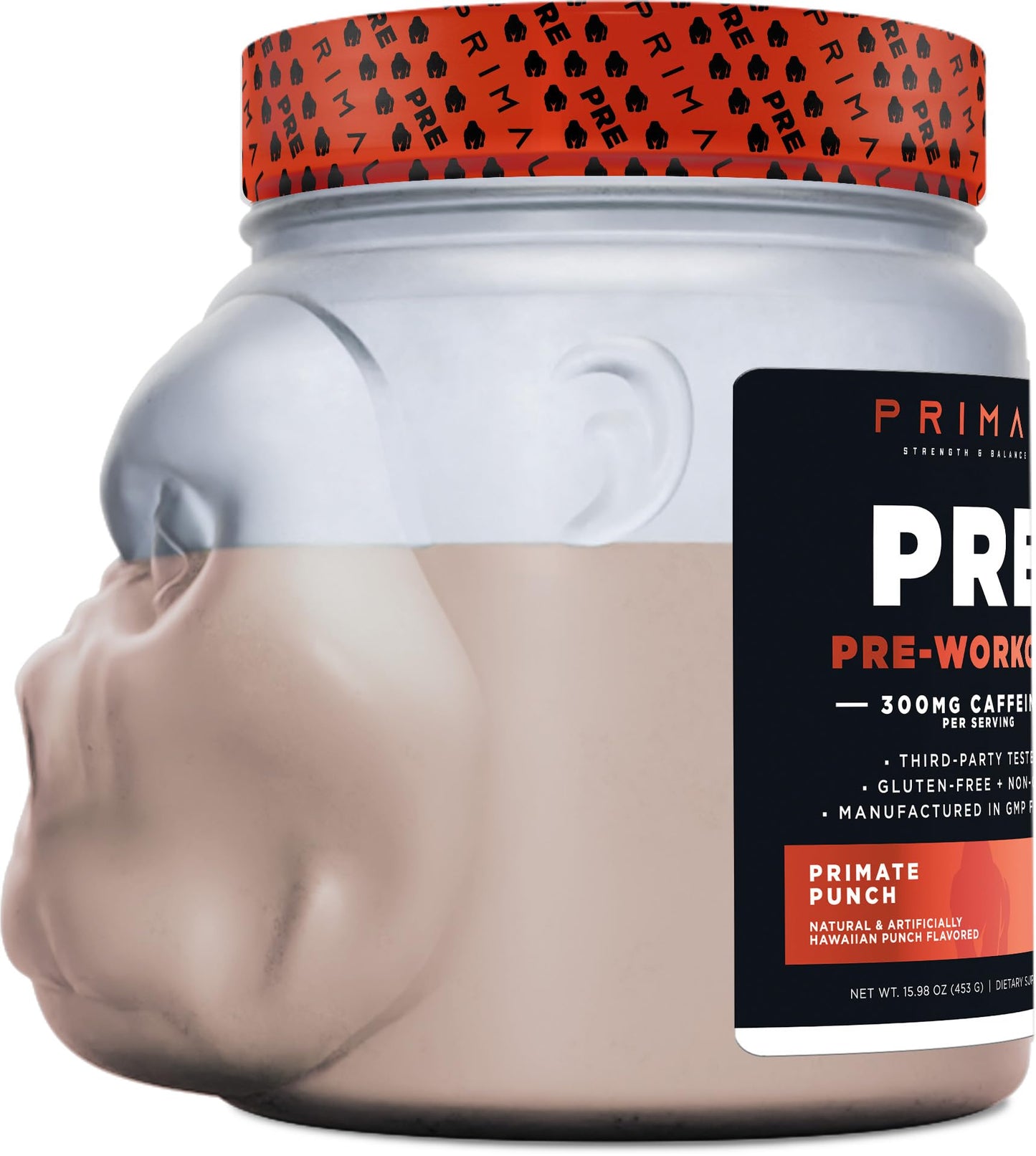 Primal Pre-Workout Primate Punch Powder, 15.98 oz