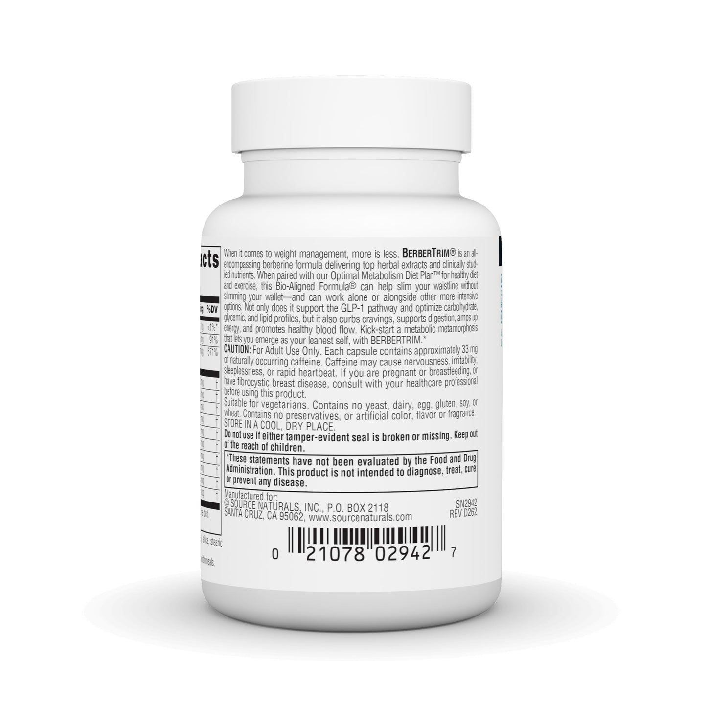 Source Naturals BerberTrim Capsule 45
