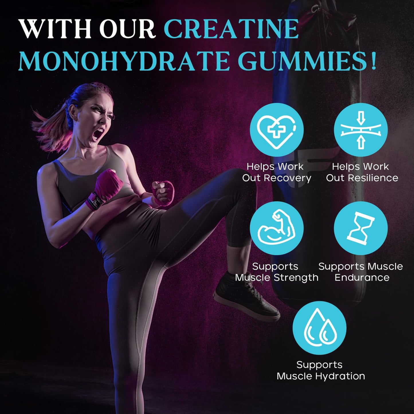 Bruce & Shark Creatine Gummy 5g, 150 Count