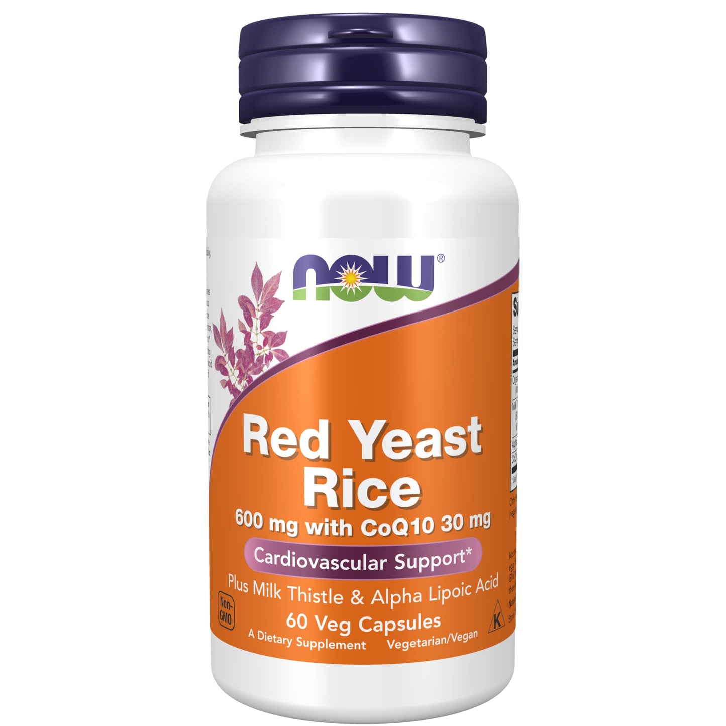 NOW Foods Red Yeast Rice with CoQ10, Milk Thistle & Alpha Lipoic Acid Capsules, 60 Count