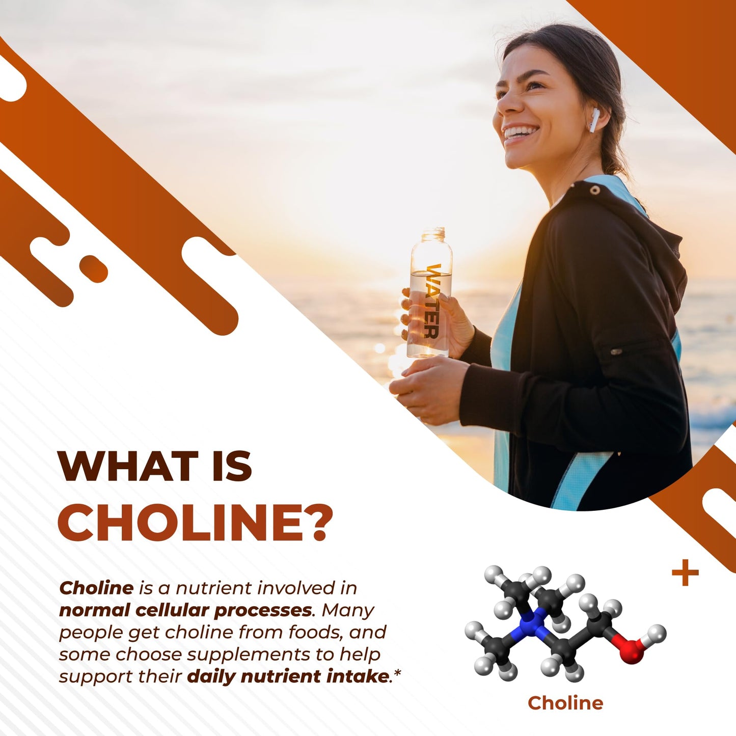 NURAFUSE Choline with DHA, Inositol, Vitamin B12, Coenzyme Q10, NAC, Magnesium, Ashwagandha Capsules 150 Count