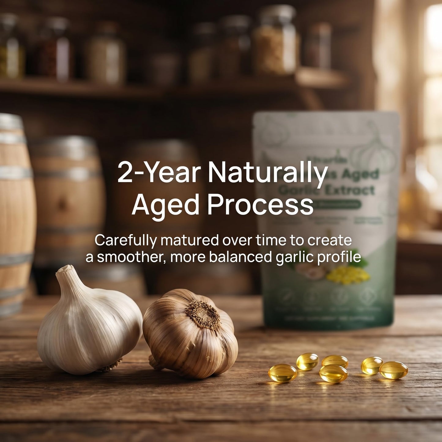 KBKTWOLT Elvarim Aged Garlic Extract Softgels 300