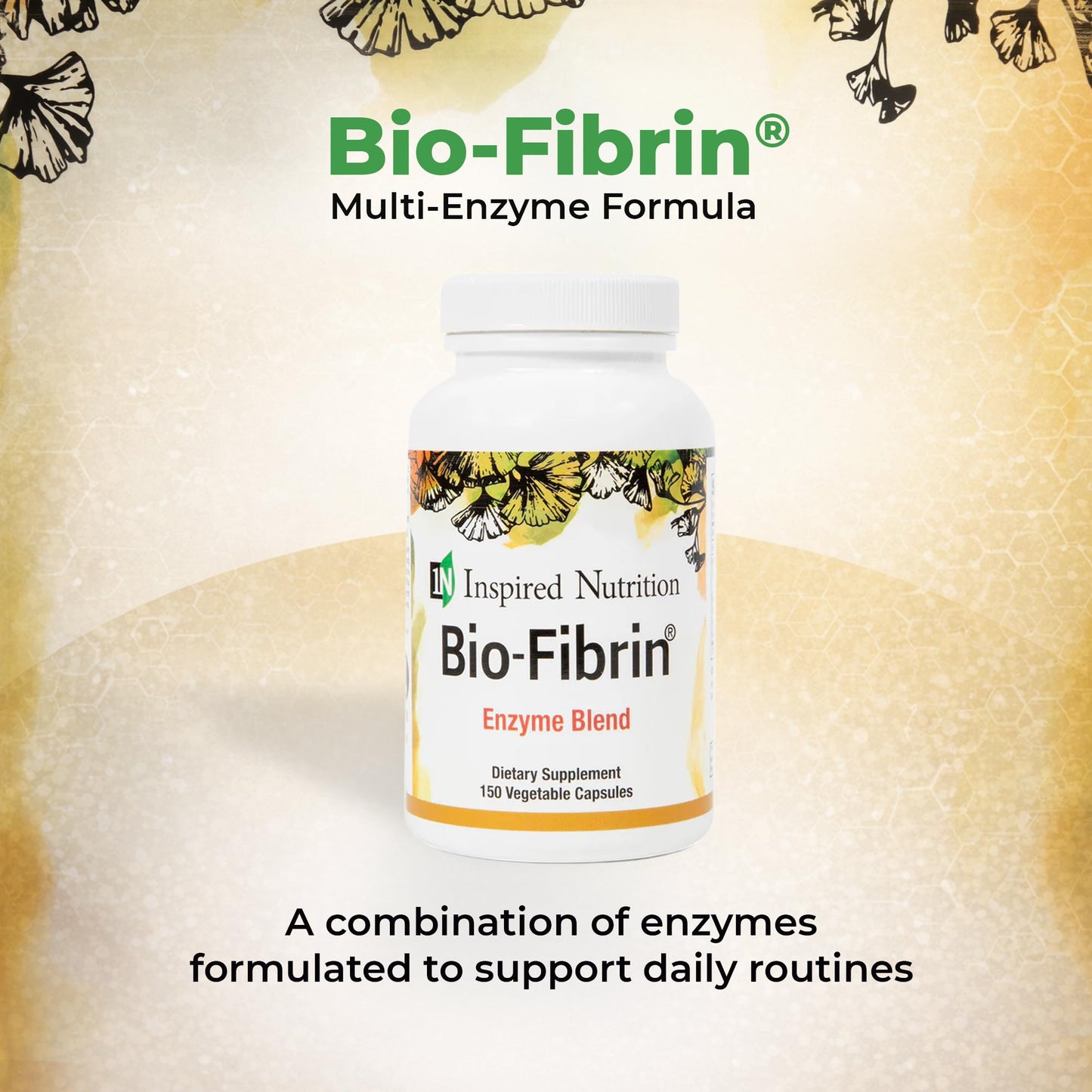 Inspired Nutrition Bio-Fibrin Multi-Enzyme Formula Capsule 150 Count