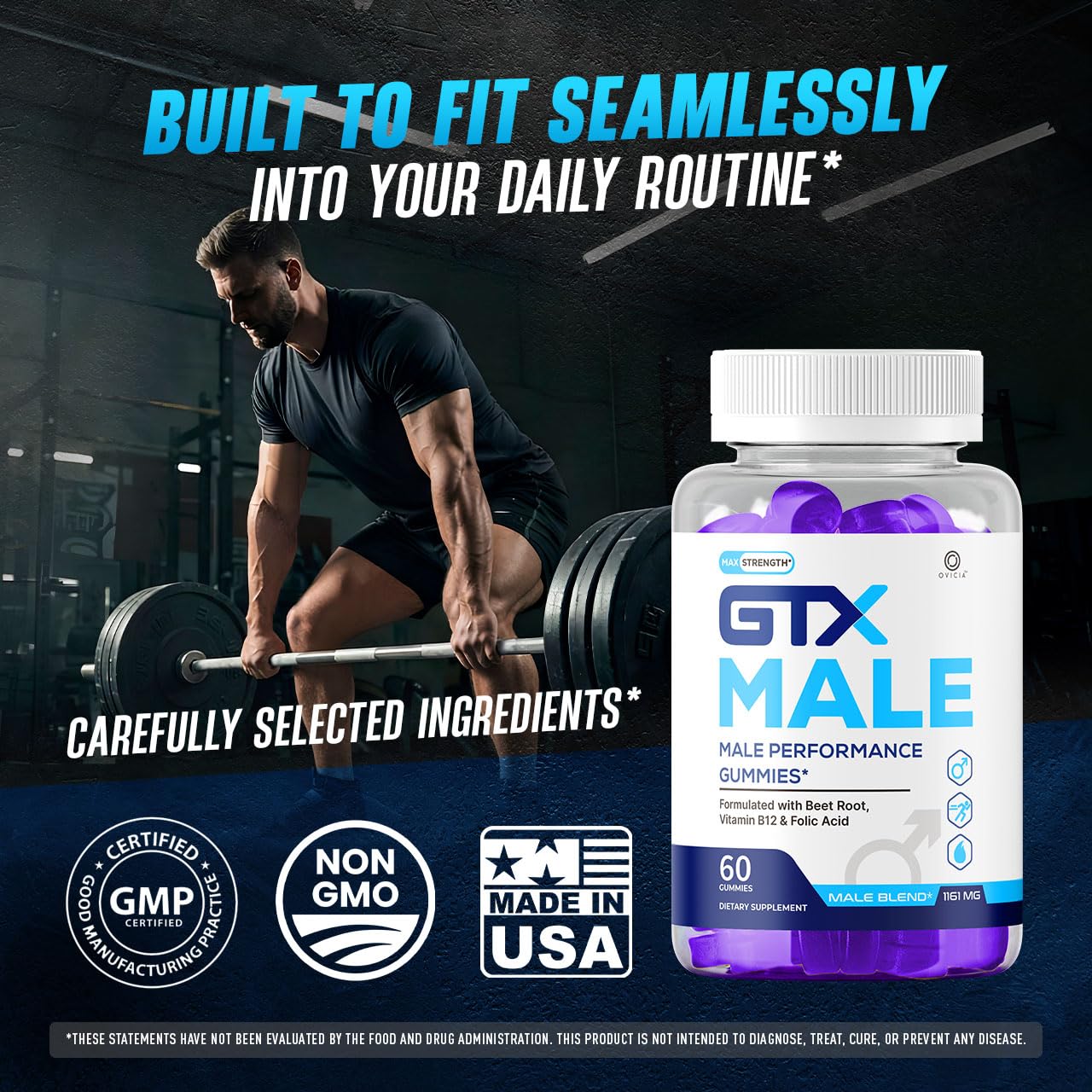 OVICIA GTXMale Gummies Gummy 60 Count