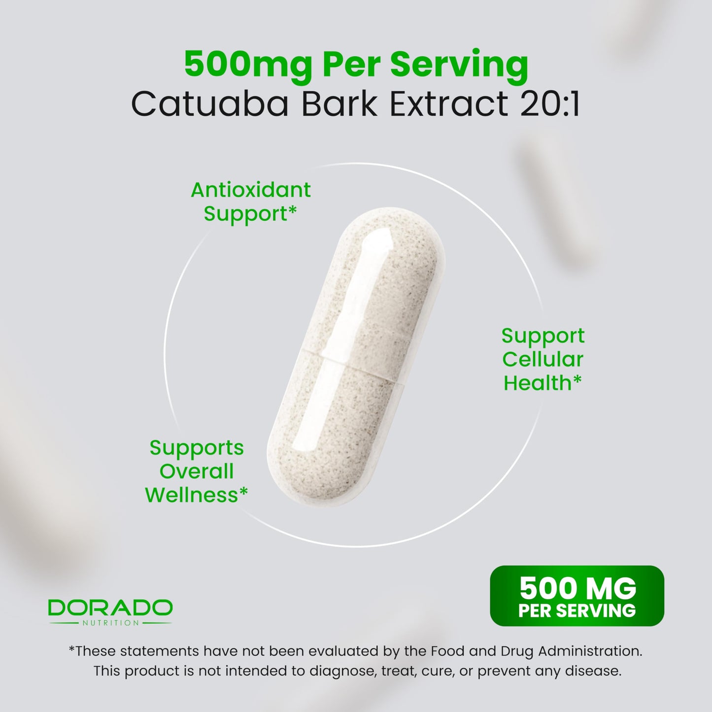 DORADO NUTRITION Catuaba Bark Extract Capsule 120 Count