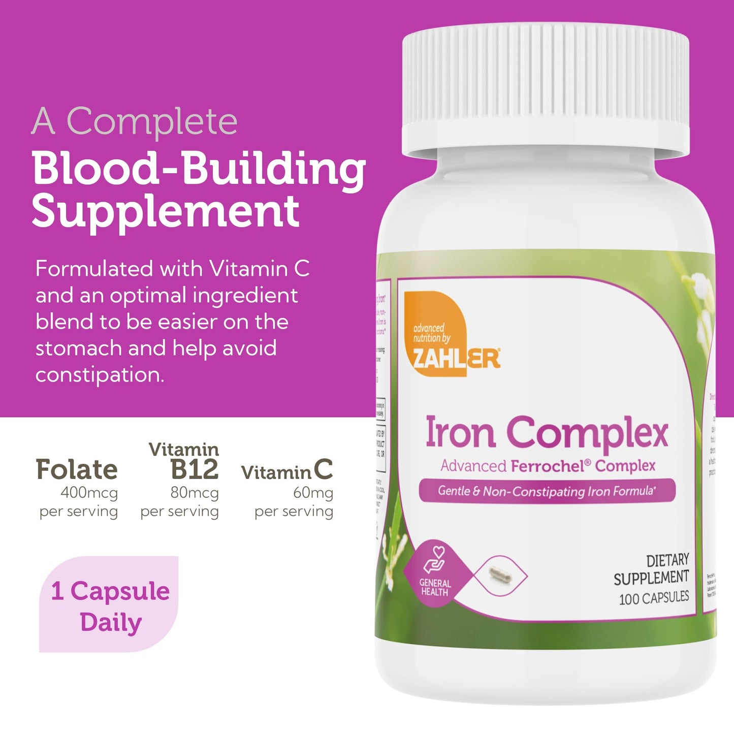 Zahler Iron Complex Capsule 100 Count