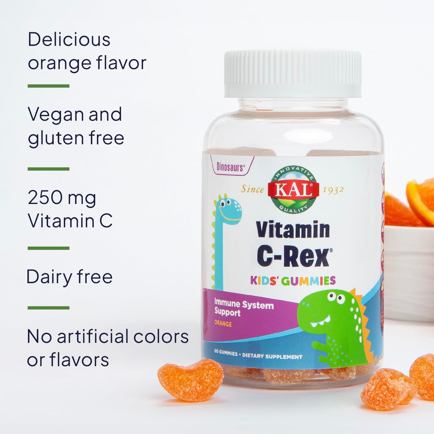 KAL Vitamin C-Rex Kids Gummies, 60 Gummies