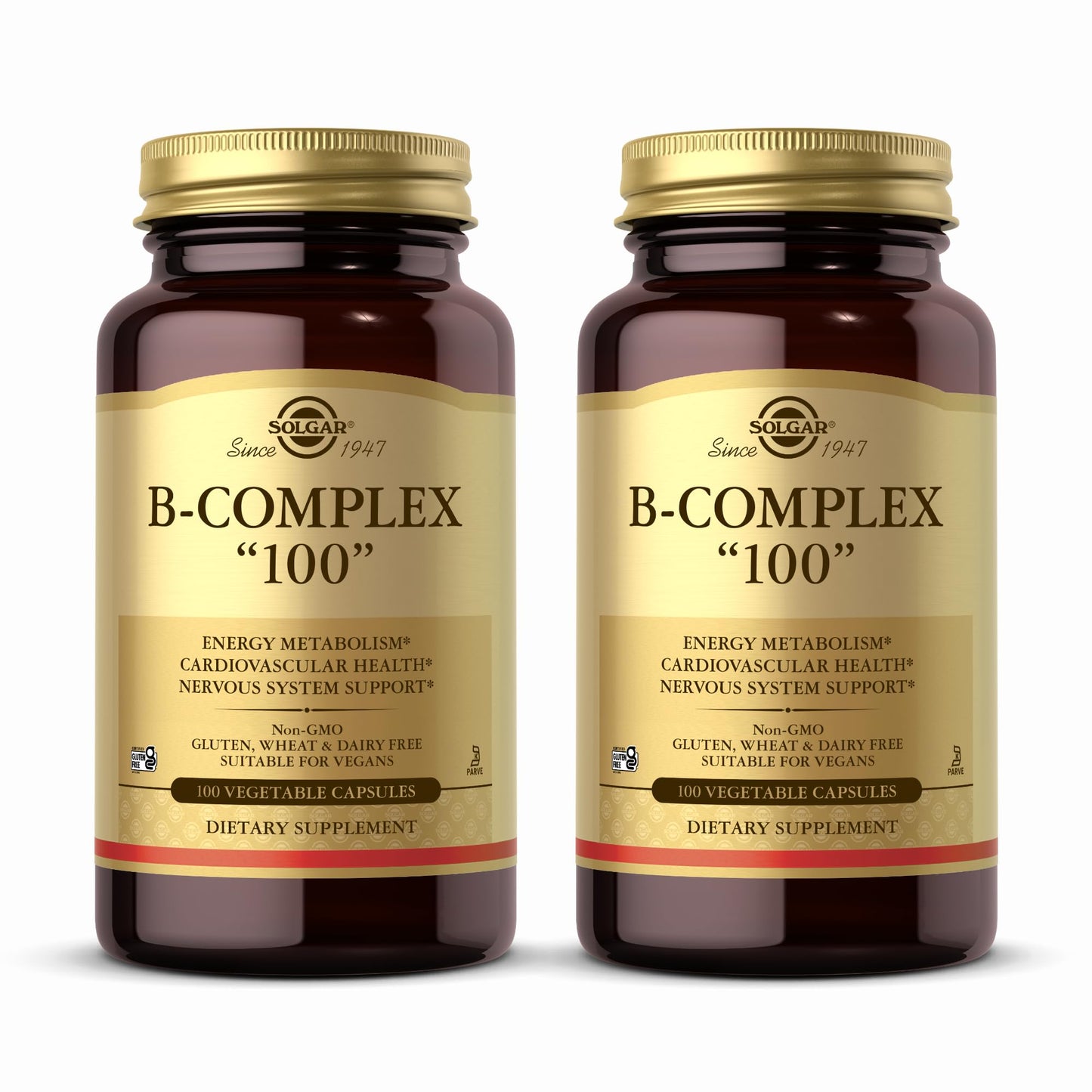 Solgar B-Complex 100 Vegetable Capsules, 200 Count