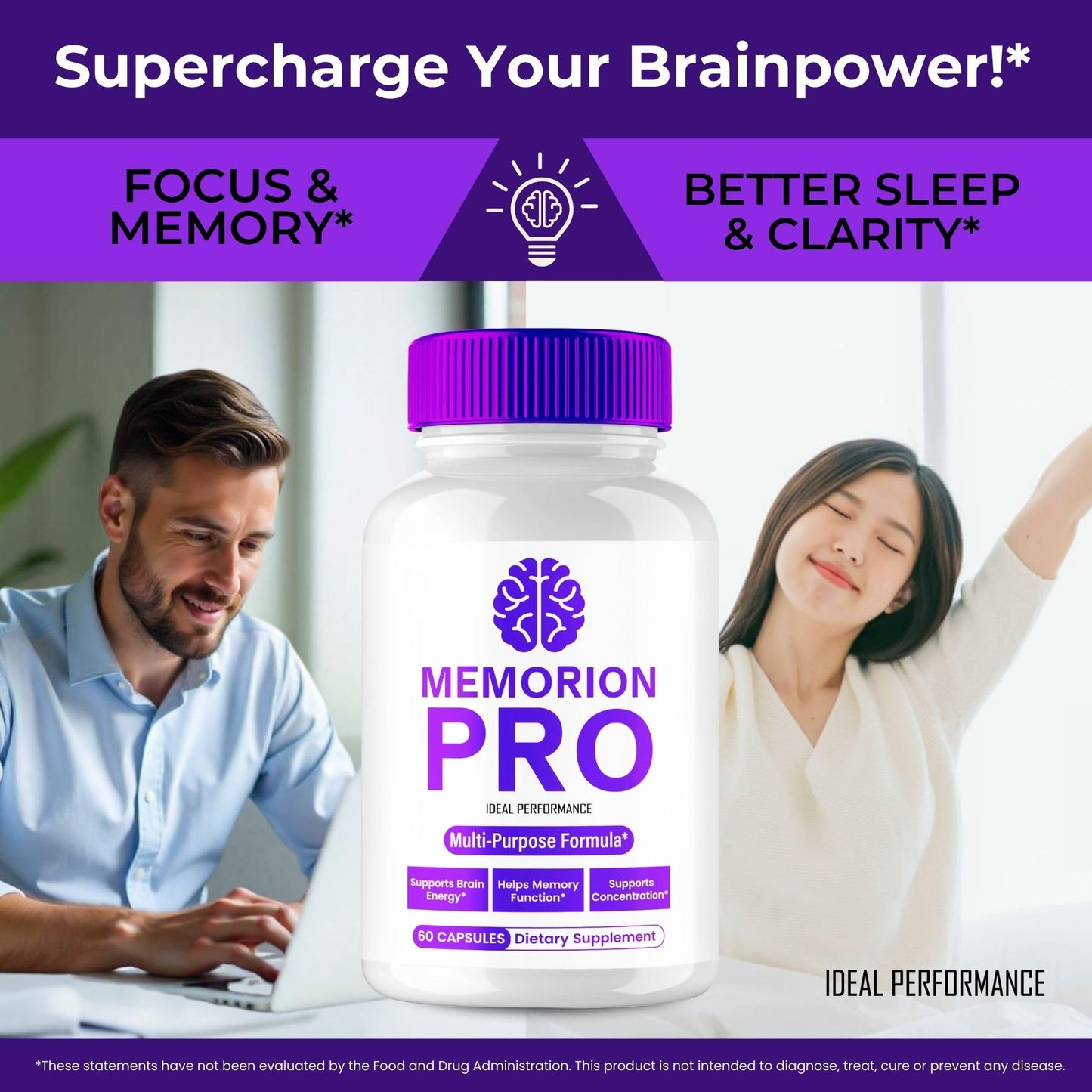 IDEAL PERFORMANCE Memorion Pro Premium Capsules, 60 Capsules